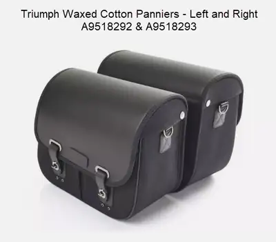 For Sale - Triumph Bonneville Speedmaster saddlebags, panniers - for 2018 onwards.Everything is in M...