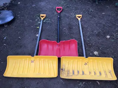 3 snow shovels 22" - $ 15   - 26” -$ 20, View more