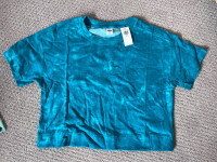 x7 Teal Tie Dye Shirts Kids Med