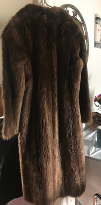 Full Length Arctic Beaver Fur Coat