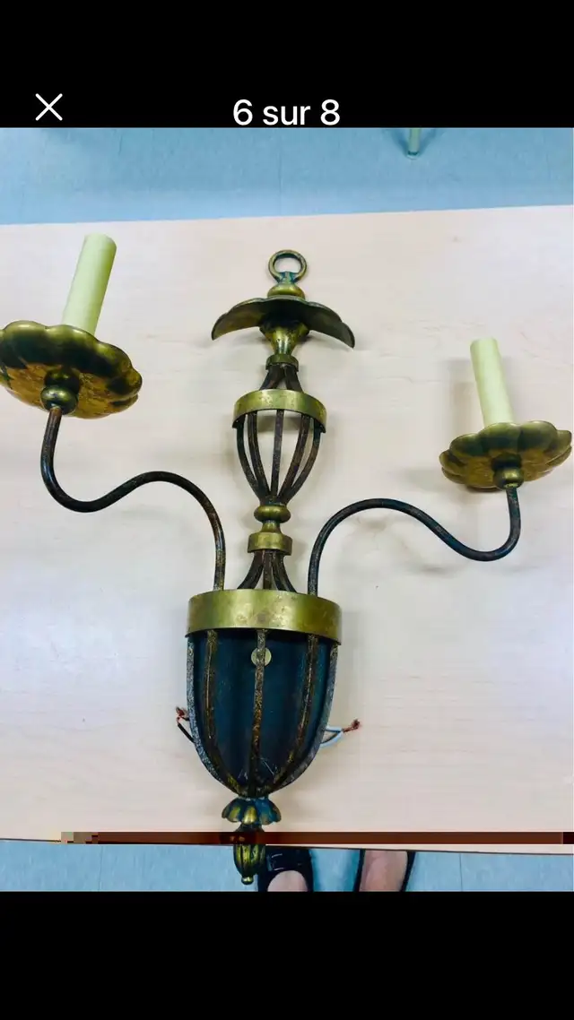 Multi Luminaire 3 piece wall set sconces with beautiful French in Home Décor & Accents in Ottawa - Image 7