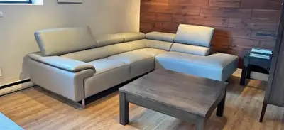 Caprice Top Grain Leather Sectional, View more