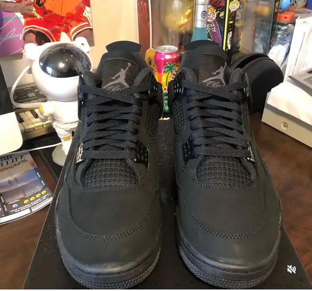 Jordan 4’s Retro “Black Cats”  in Men's Shoes in City of Toronto - Image 4