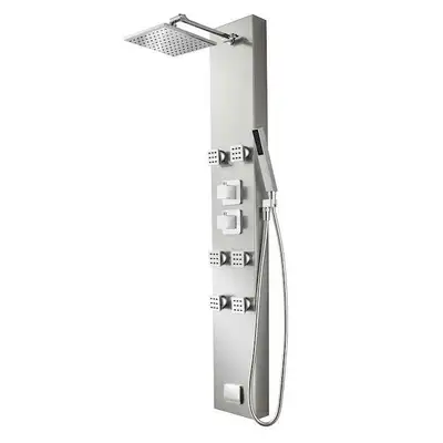 Pfister Stainless Steel 6-Spray Shower Panel System NIB, View more