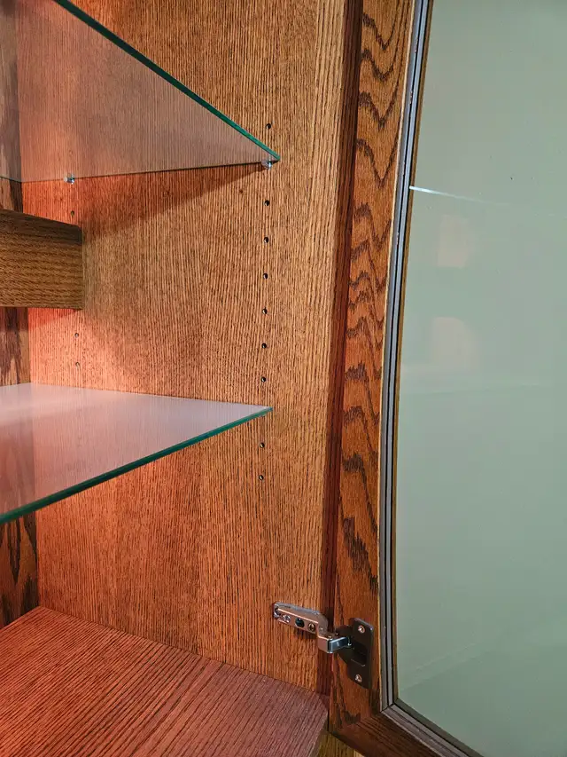 Solid Oak China Cabinet / Wall Unit in Other in Edmonton - Image 3