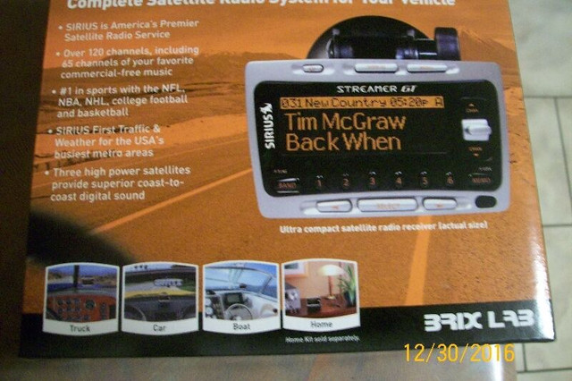 SIRIUS SATELLITE RADIO KIT,   SIR-SL1 STREAMER GT in Audio & GPS in Mississauga / Peel Region - Image 2