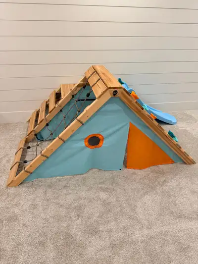 Plum Wooden Play Centre Tent with Slide used Indoors, View more