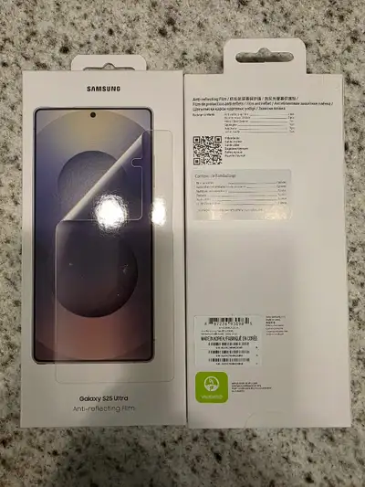 Official Samsung Galaxy S25 Ultra anti reflecting film (not glass) screen protector. Brand new and s...