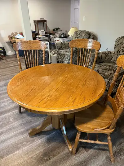 Wood Dining Table with 3 Chairs, View more