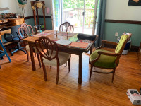Oak hardwood dinner table