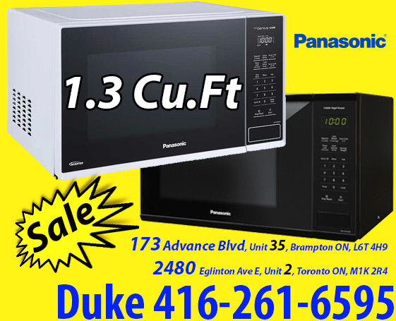 NOW Panasonic 1.3 Cu.FT Countertop Microwave Oven NNSC678S in Microwaves & Cookers in Guelph - Image 2