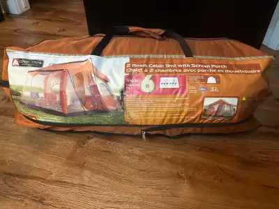 2 room cabin tent with porch in spruce grove, View more