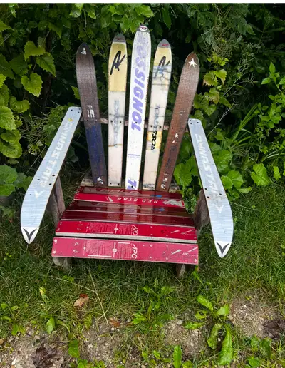 ●a Muskoka Chair made out of SKIs only  $59! ! •, View more