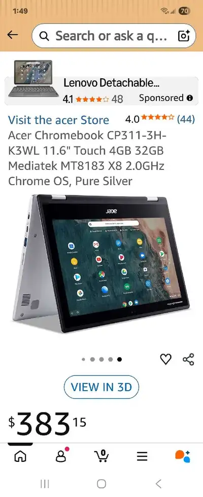 Acer Chromebook cp311-3h-k9k9, View more
