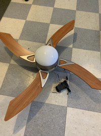 Indoor Ceiling Fan with remote, 4 blades