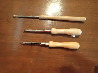 2 Punch Needle Hooks and 1 Rug Hook, View more