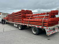 12’ long used rediirack beams for pallet racking for sale.