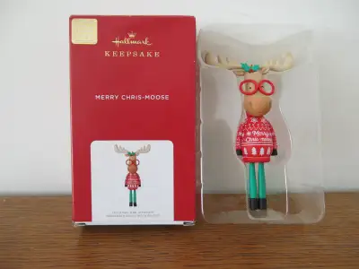 HALLMARK Ornament MERRY CHRIS-MOOSE, Special Edition 2021, NIB, View more