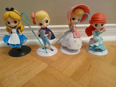 4 - 6 in Q POSKET FIGURINES - ALICE WONDERLAND - BO PEEP +, View more