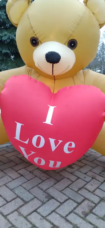 TEDDY BEAR I LOVE YOU INFLATABLE, GREAT FOR VALENTINES DAY, BIRTHDAYS, REALLY ANY TIME YOU WANT TO L...