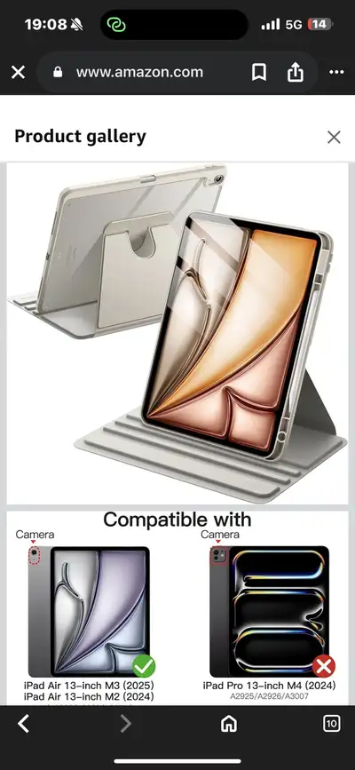 Protective case for iPad Air 14” M3/M2, View more