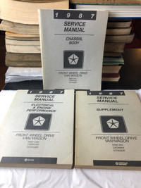 1987  caravan / voyager /ram van 3 volume factory manual #M0387