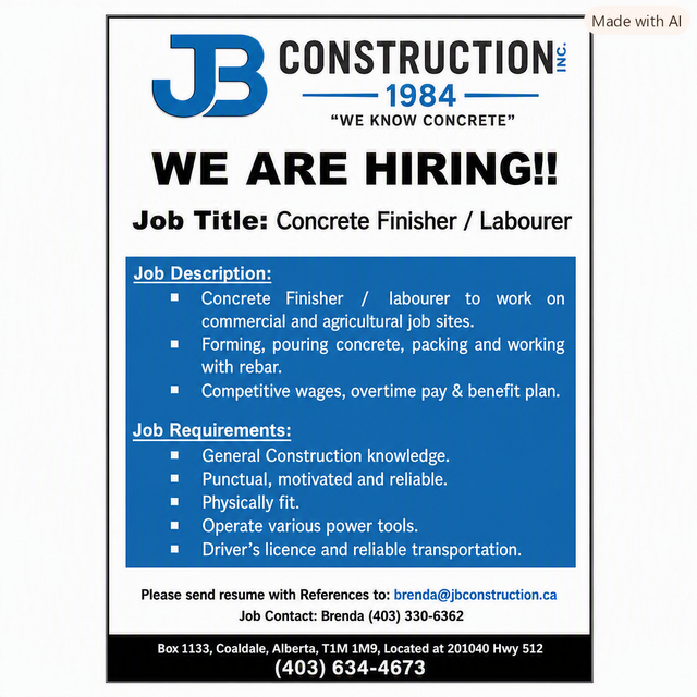 Concrete Finisher/Laborer in Construction & Trades in Lethbridge - Image 3