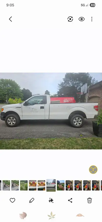 White Ford F150 2014. Needs new calipers and light body work. Interior is grey and in good condition...