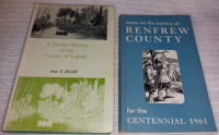 Lot of 2 Old Books on Renfrew Lanark County