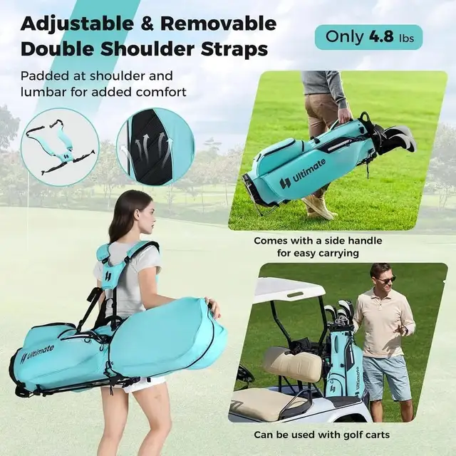 New Golf Stand Bag 8-Way Golf Bag with 5 Pockets Rain Hood556568155522355203