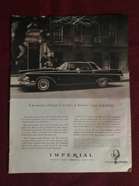 1963 Chrysler Imperial Original Ad