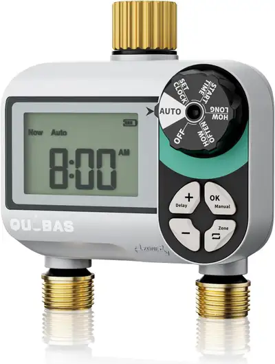 2 Zone Digital Hose Timer Brass Sprinkler Timer Rain Delay Auto, View more