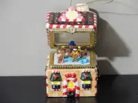 Mr. Christmas Ceramic Gingerbread House Music Box Ornament