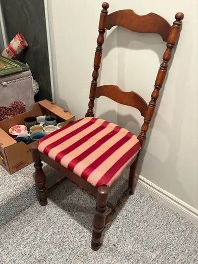 x2 solid wood antique chairs, View more