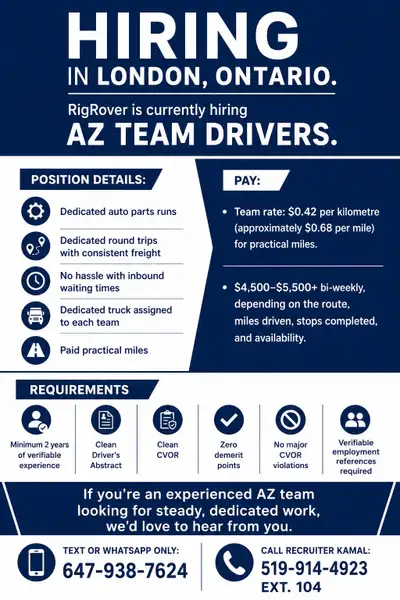 AZ FAST APPROVED TEAMS  : $0.68 / mile, View more