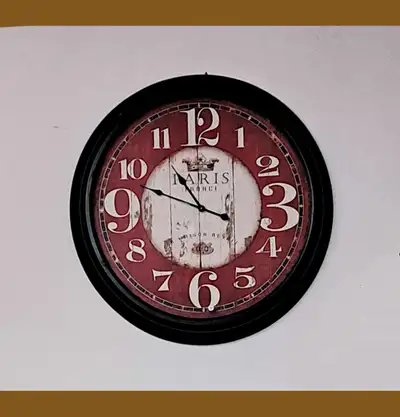 Circa turn of this century. Good condition. Measures 3 feet diameter. Working battery operated. Read...