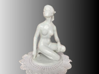 L-Steiner Vintage "Nude Kneeling" German Porcelain Figurine