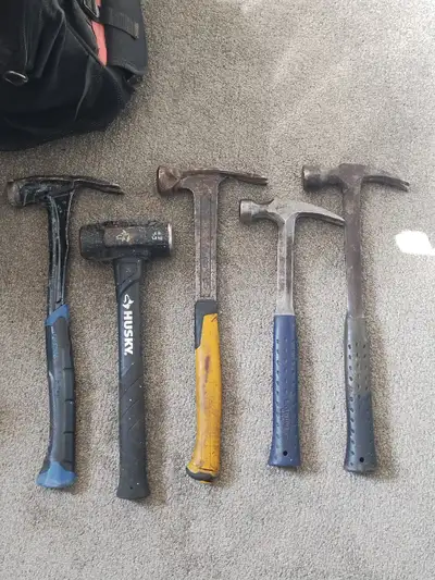 Assorted hammers, View more