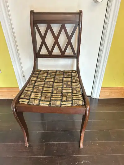 Vintage regency style wood accent chair, View more
