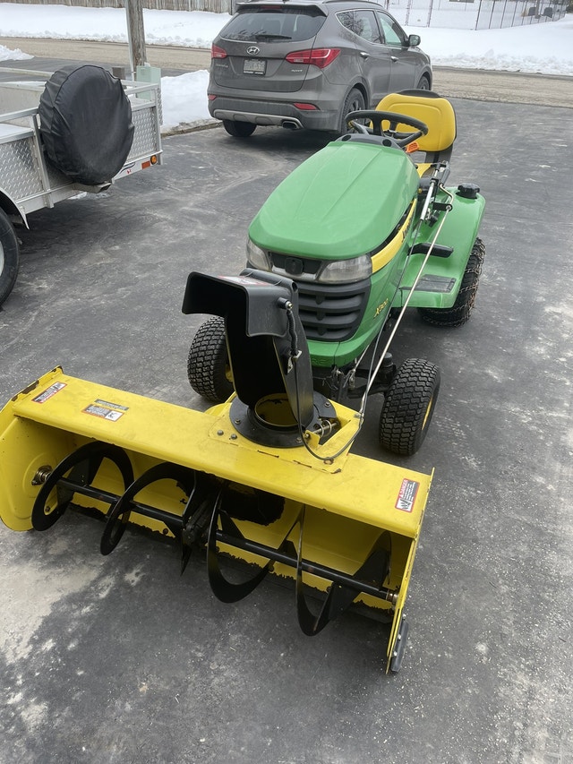 John Deere X300 lawn tractor and snowblower Lawnmowers & Leaf Blowers