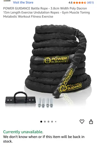 Power Guidance Battle Rope 15 Meter, View more