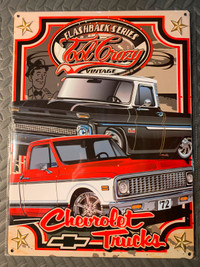 1966 and 1972 Chevrolet C10 Pickup Truck Tin Metal Steel Sign
