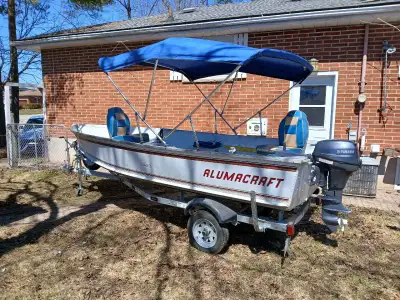 2012 14ft Aumacraft aluminum fishing boat and 9.9hp Yamaha 4 stroke outboard motor. Very solid deep...