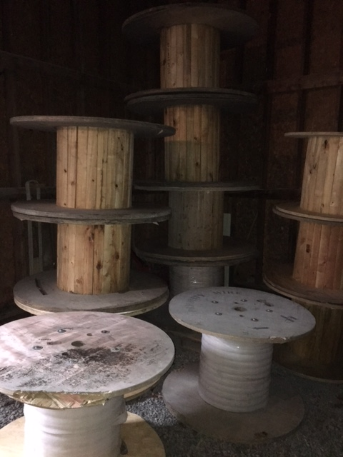 Wooden cable spools