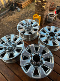 STOCK FACTORY 20 INCH FORD SUPERDUTY PLATINUM RIMS