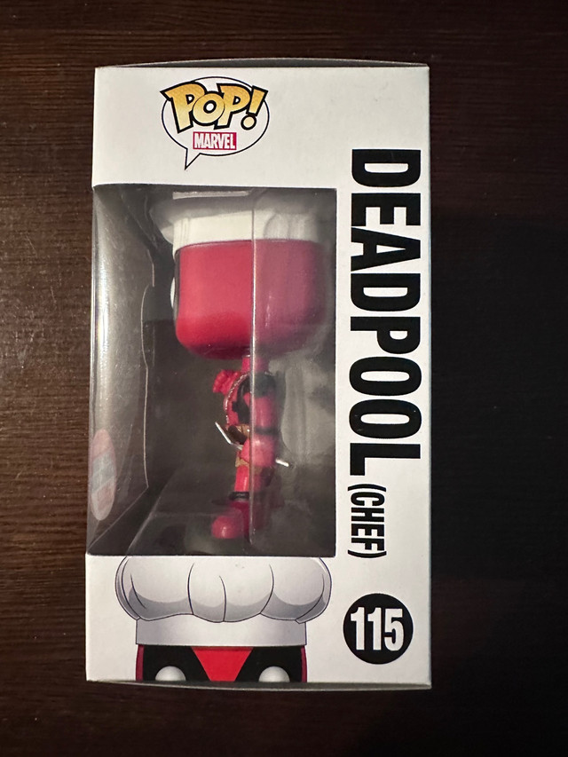 Funko Pop Marvel #115 - Chef Deadpool 2016 NYCC Exc in Toys & Games in Mississauga / Peel Region - Image 2