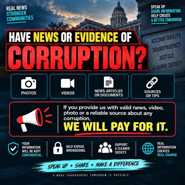 Get me News or video about Corruption I Will Pay you for it