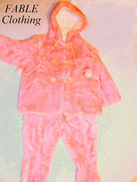 Girl’s pink winter clothes, hooded  jacket/coat+ pants set, 24M