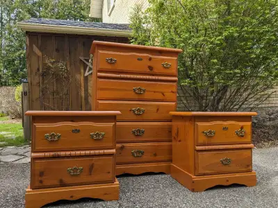 3 Piece Dresser Set in Solid Pine , View more