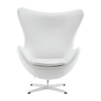 Renovation sale, Arne Jacobsen Egg Chair White Fabric